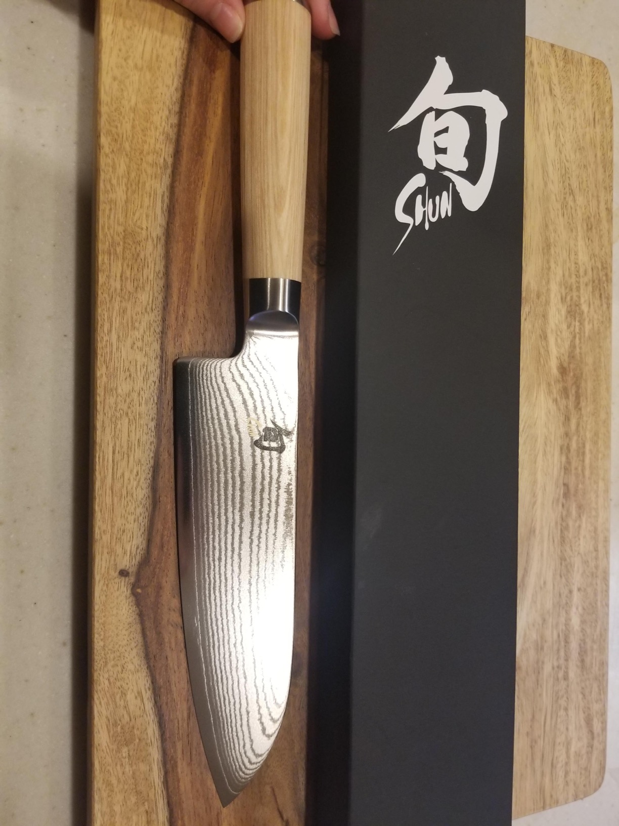 Shun Classic 7 inch Santoku Knife, Handcrafted in Japan, DM0702 customer photo 2