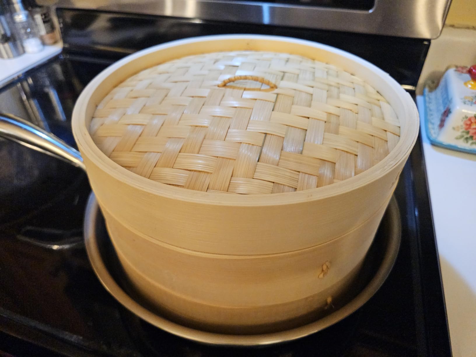 Joyce Chen 2-Tier Bamboo Steamer Baskets, 10-Inch customer photo 2