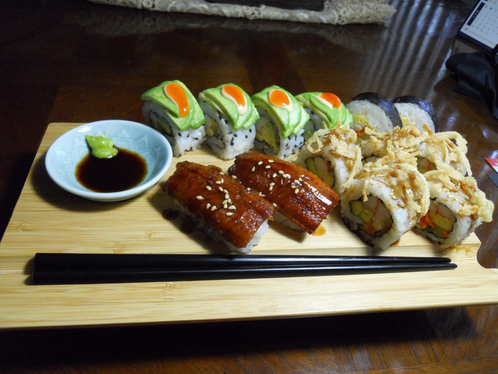 Joyce Chen 55-1106, Bamboo Sushi Board Set, 6-Inch by 10-1/2-Inch customer photo 2