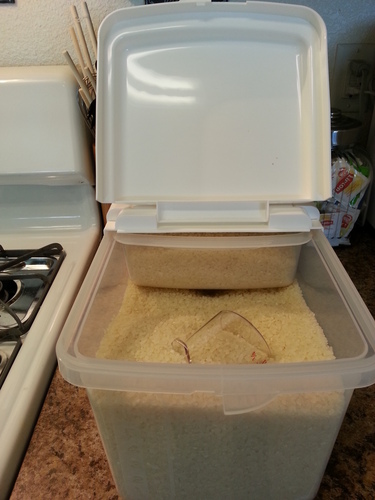 JapanBargain, Japanese Plastic Kome Bitsu Raw Rice Food Storage Container (11 LBS) customer photo 1