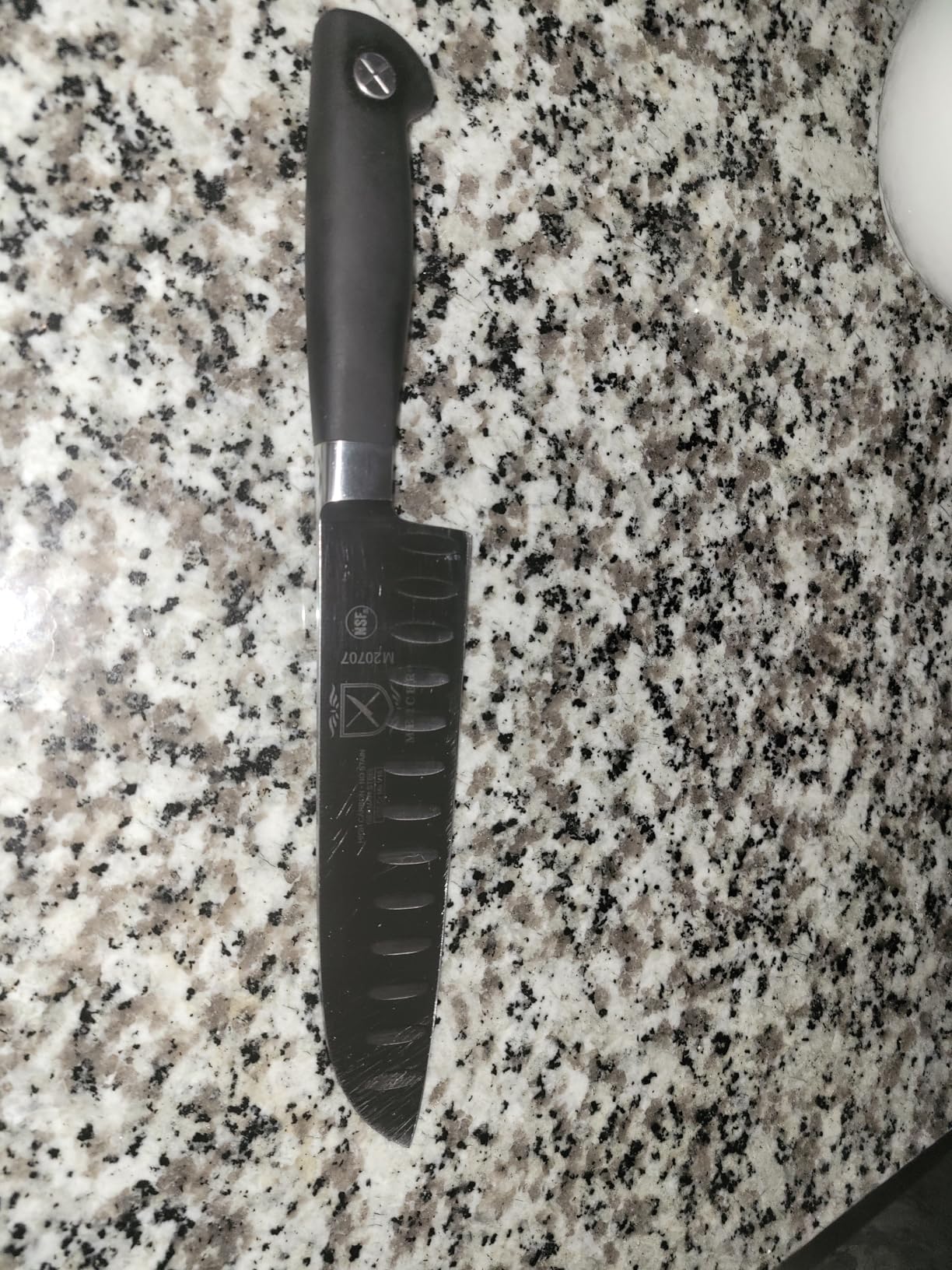 Mercer Culinary M20707 Genesis 7-Inch Santoku Knife, Black customer photo 2