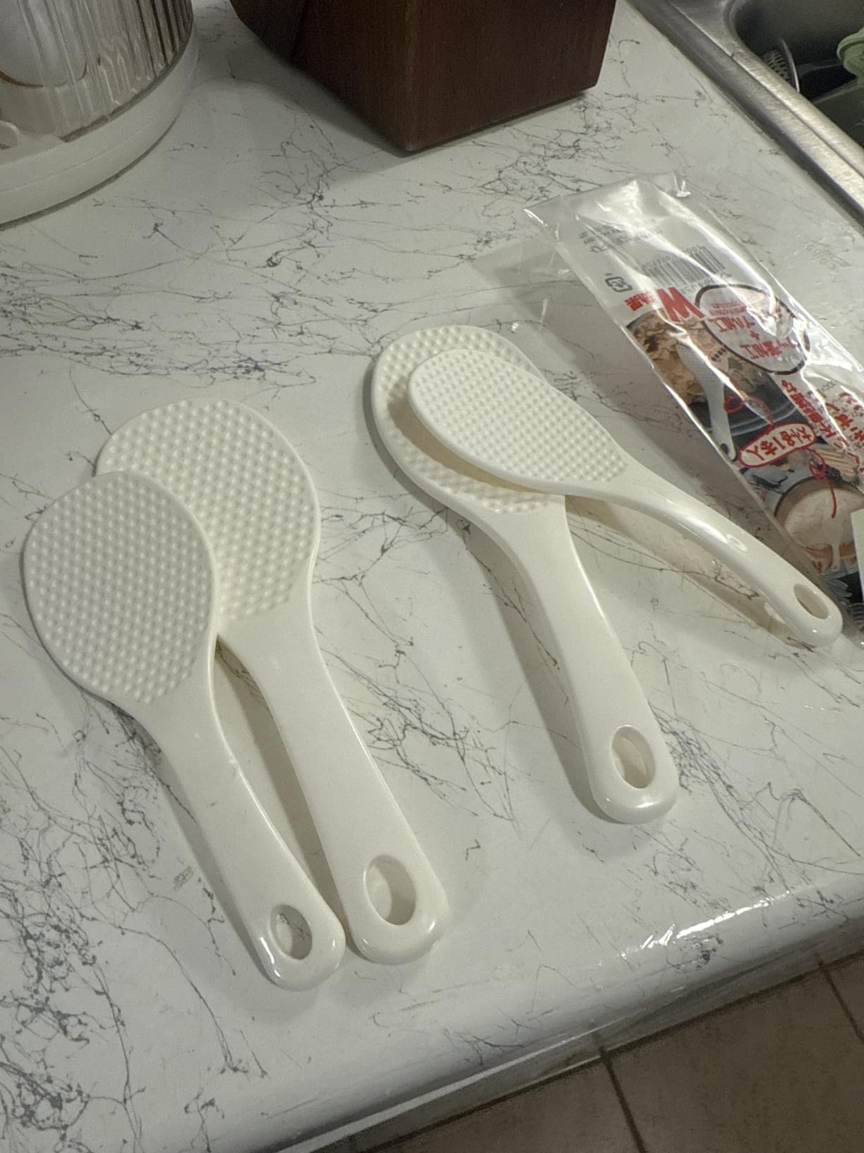 Inomata 1150 Rice Paddle, White, Melamine customer photo 1