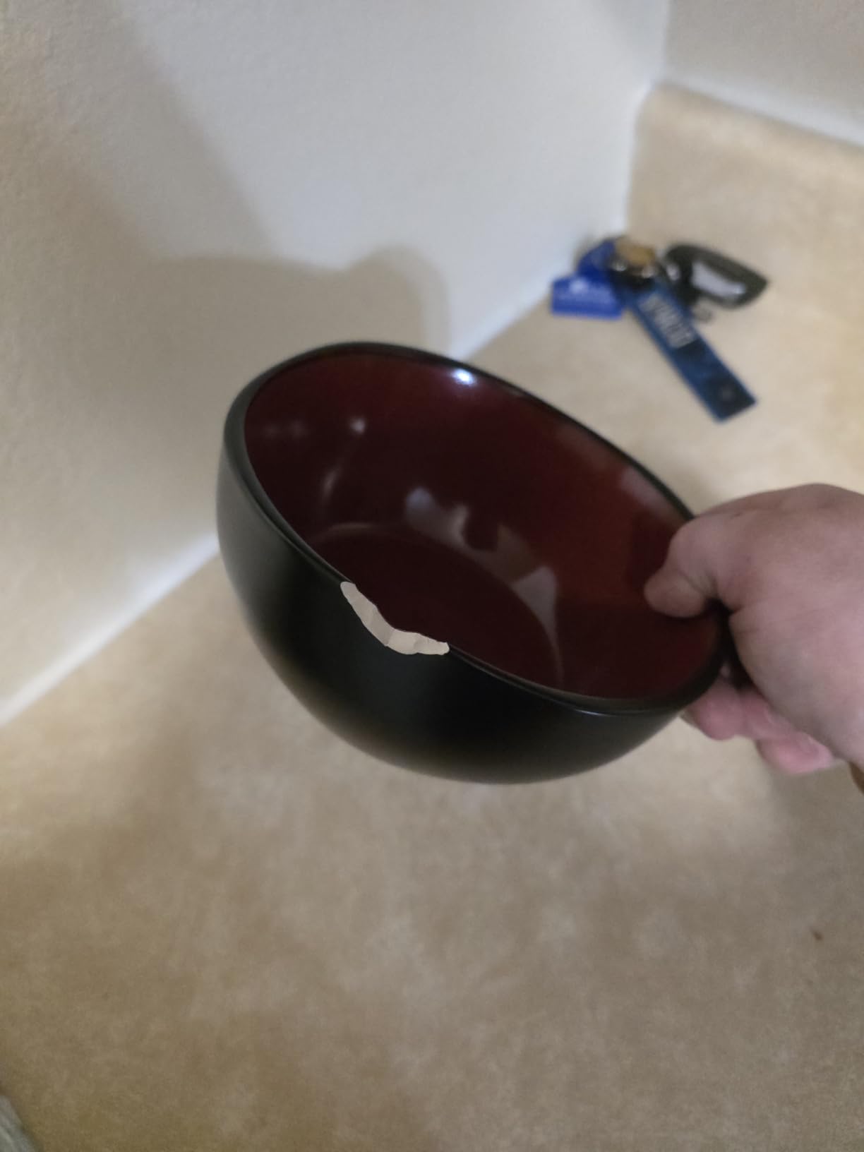 Gibson Elite Soho Lounge Square 16-Piece Dinnerware Set, Service for 4, Reactive Glaze Stoneware Plates and Bowls, Modern Dishes, Microwave & Dishwasher Safe - Red and Black customer photo 1