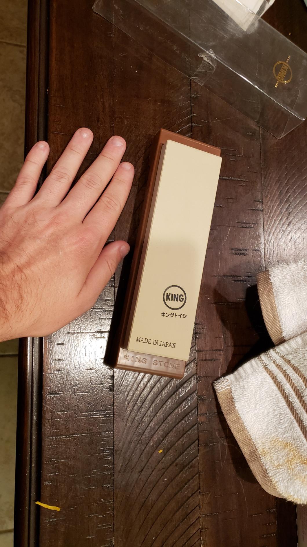 Japanese King Knife Sharpener Whetstone Grit 6000 HT-43/S-45 customer photo 1