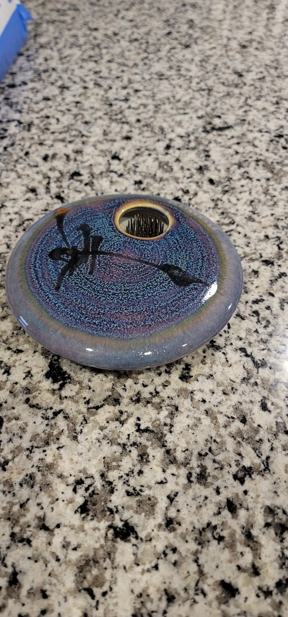 Georgetown Pottery Round Ikebana Flower Vase, Dark Purple Zen customer photo 1