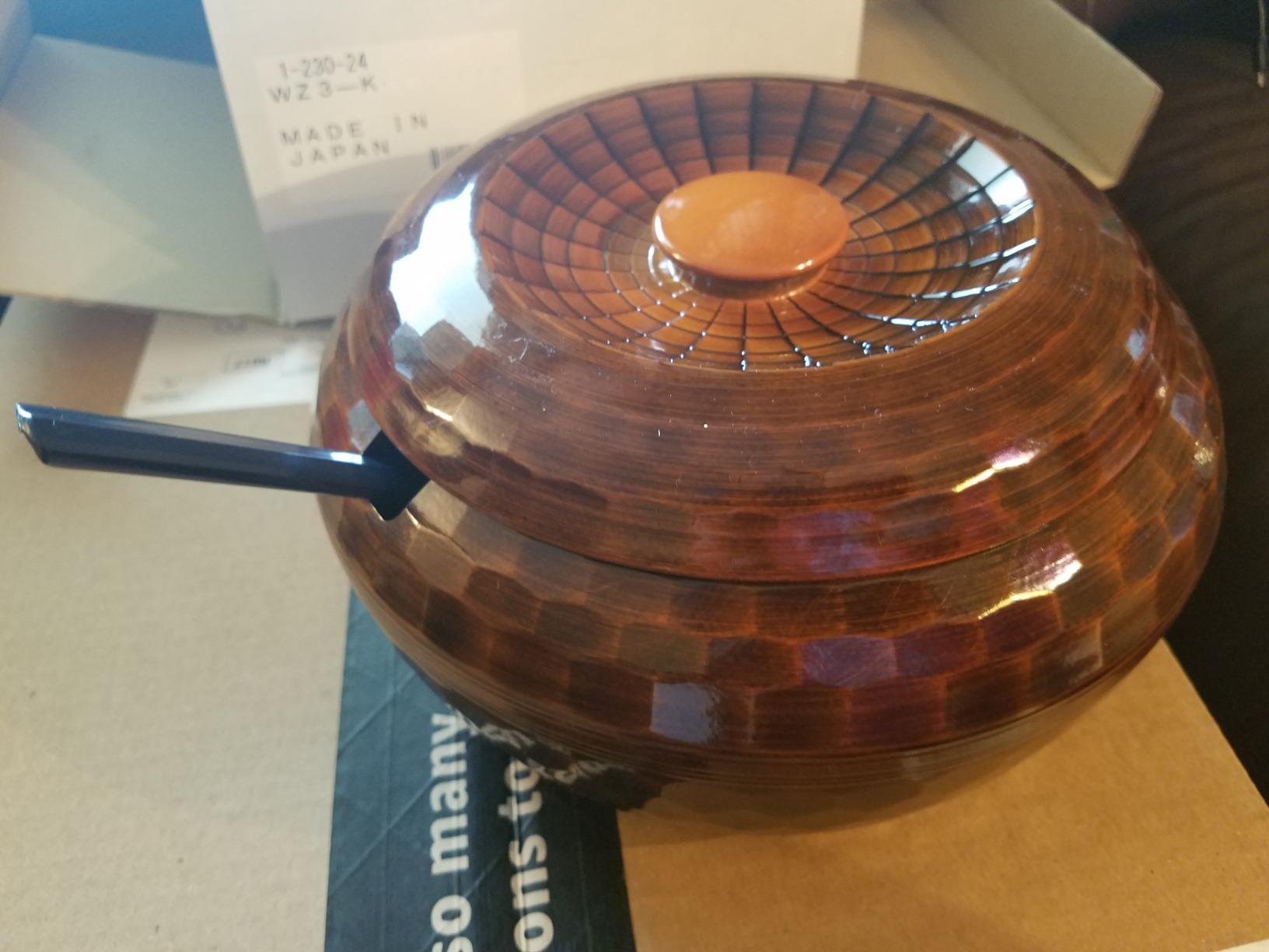 JapanBargain 2076, Japanese Rice Serving Bowl with Lid and Rice Scoop, 3-4 Serving, Made in Japan customer photo 2