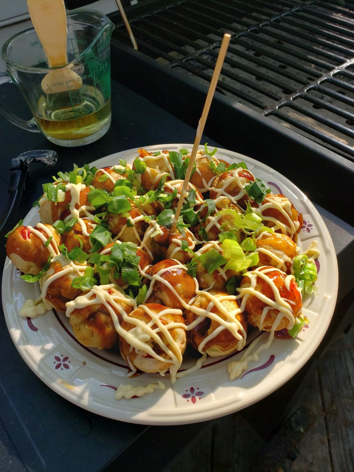 JapanBargain 1795, Takoyaki Pan Cast Iron Takoyaki Maker Skillet Griddle Japanese Octopus Meat Ball Mold Maker, 21 Molds customer photo 1