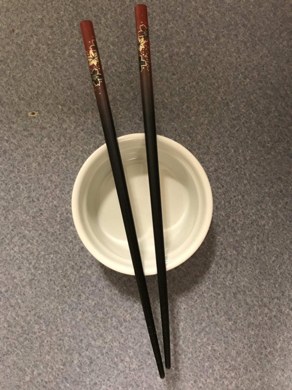 JapanBargain Japanese Travel Chopsticks with Case, Red Yuzen Design, Reusable Bamboo Chopsticks, Portable Utensil Set, Dishwasher Safe, Made in Japan customer photo 1