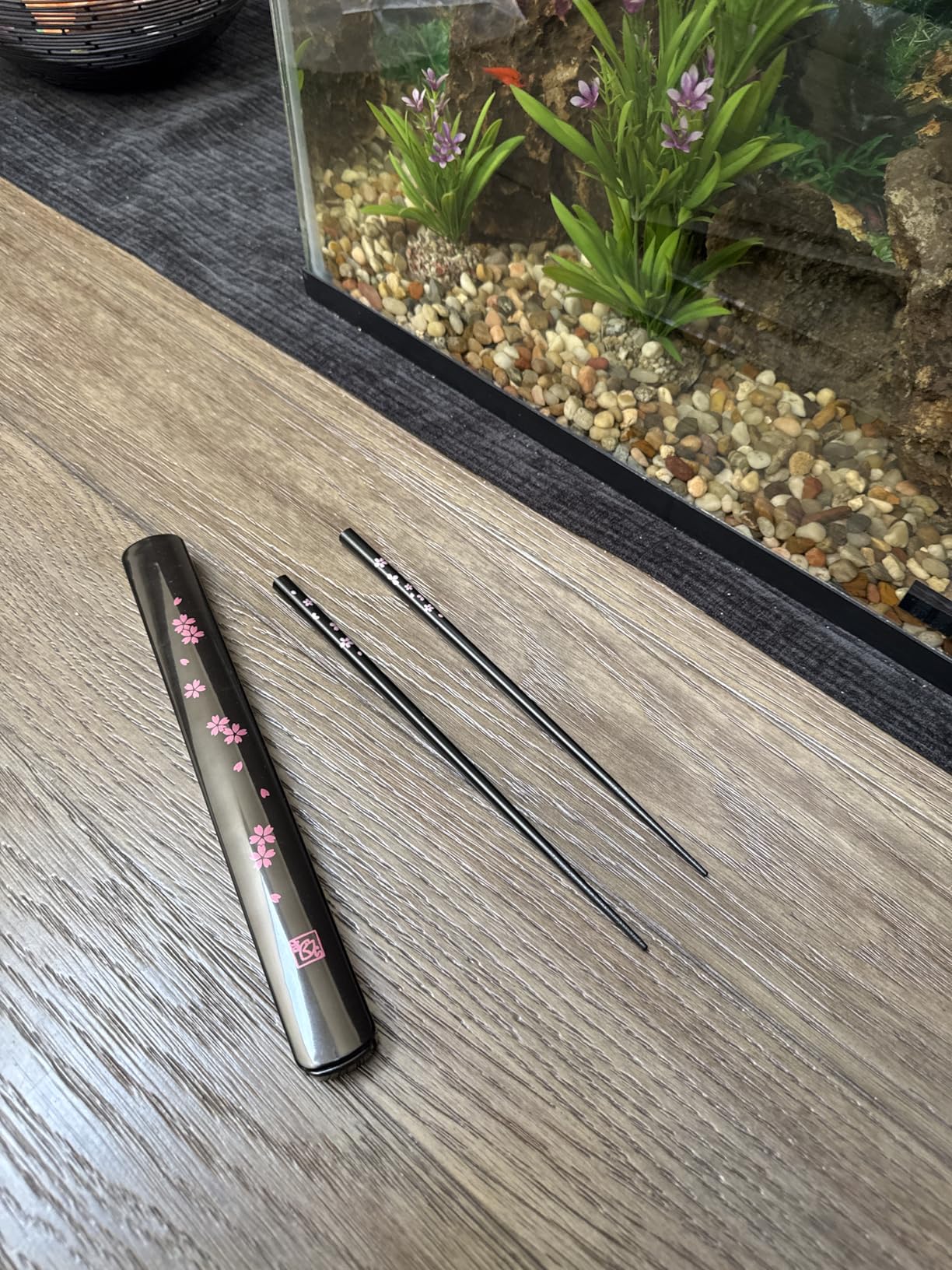 JapanBargain Japanese Travel Chopsticks with Case, Red Yuzen Design, Reusable Bamboo Chopsticks, Portable Utensil Set, Dishwasher Safe, Made in Japan customer photo 5