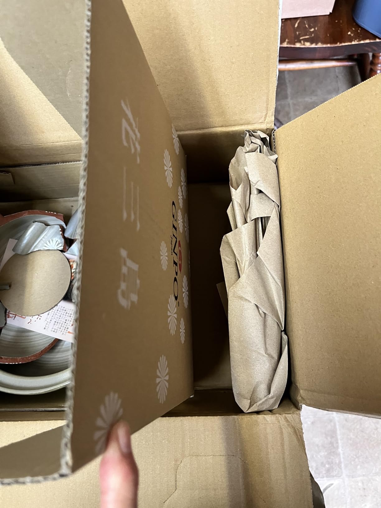 [Genuine Product] Banko Ware 21061 Ginpo Earthenware Pot (Deep Pot) No. 6 for 1 Person Hanamishima, Suitable for Direct Fire, Heat Retention, Made in Japan customer photo 2