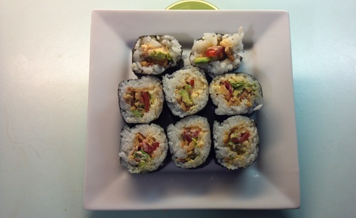 SushiQuik Sushi Making Kit with Rice Spreading Training Frame, Rice Paddle, Rolling Mat, Roll Cutter, Base, and Soy Sauce Caps - Sushi Kit for Beginners and Kids customer photo 2