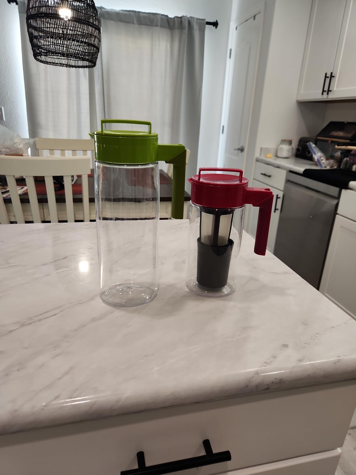 Takeya Flash Chill Iced Tea Maker - Versatile Tea Brewer for Loose/Bagged Tea - Patented Flash Chill Tech Hot/Cold Use BPA-Free Tritan Dishwasher Safe - Airtight Lid Made in USA - 1 Quart/Avocado customer photo 2