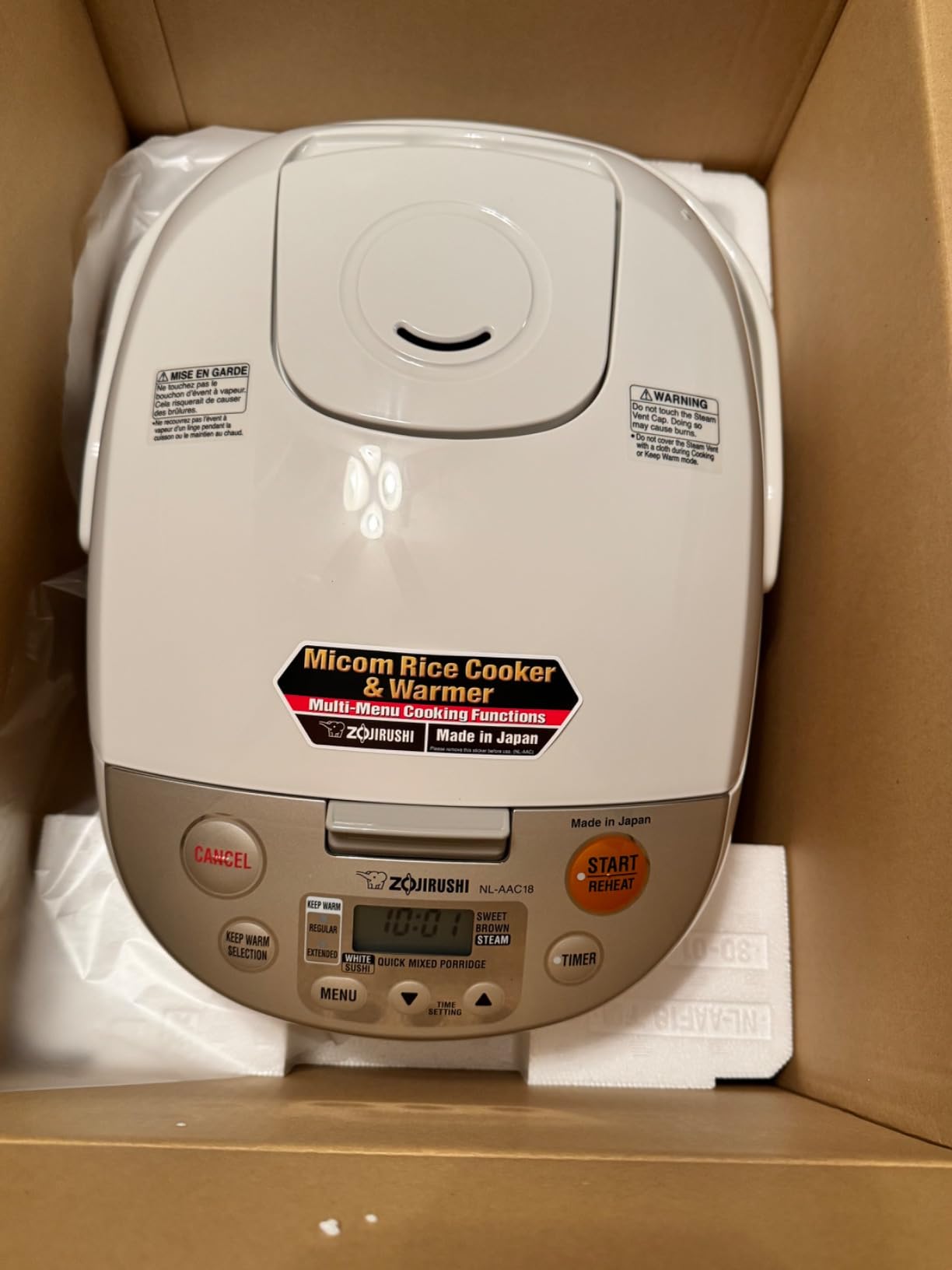 NL-AAC10 Micom Rice Cooker (Uncooked) and Warmer, 5.5 Cups/1.0-Liter customer photo 2