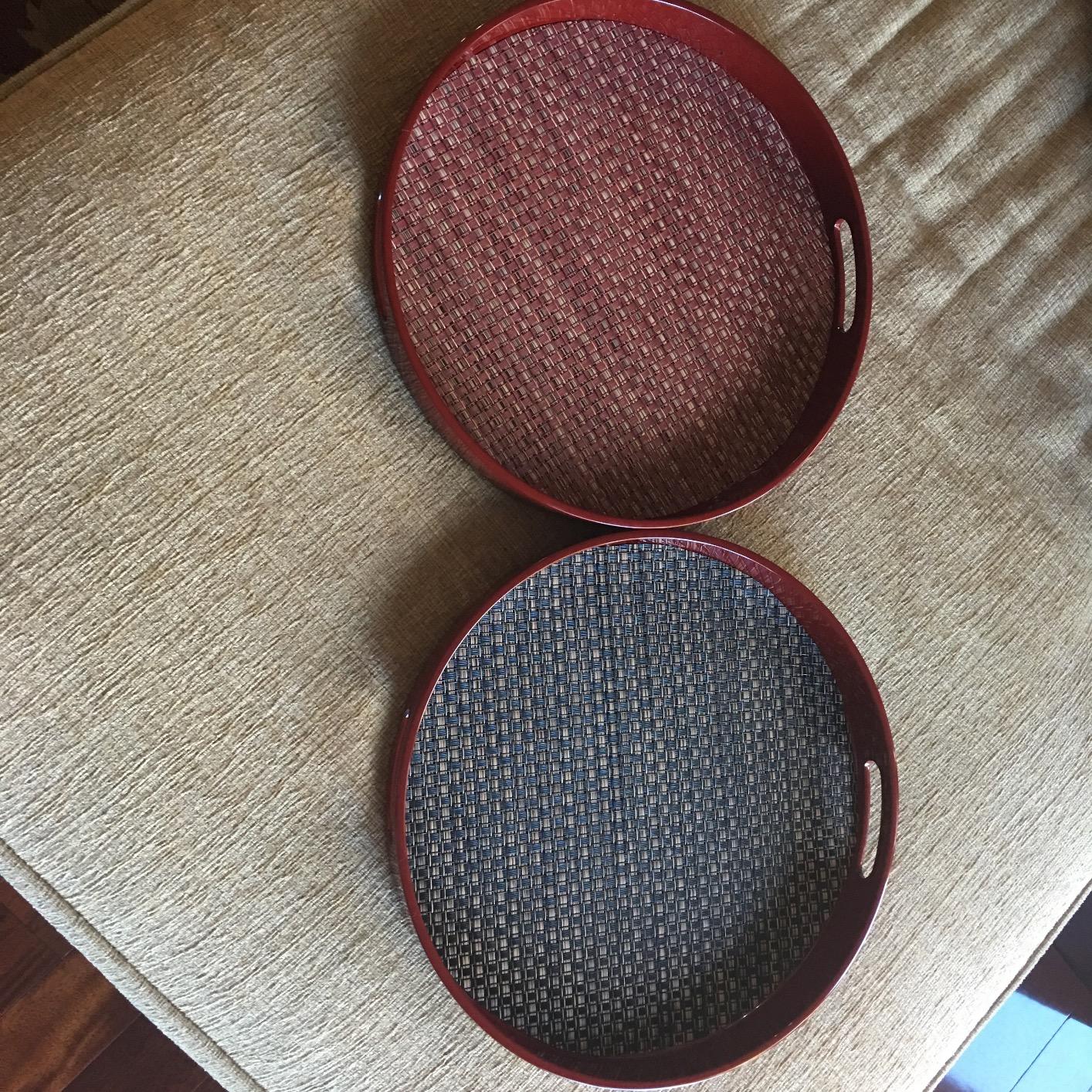 Kotobuki Red Lacquer Serving Tray, 13-1/2-Inch customer photo 1