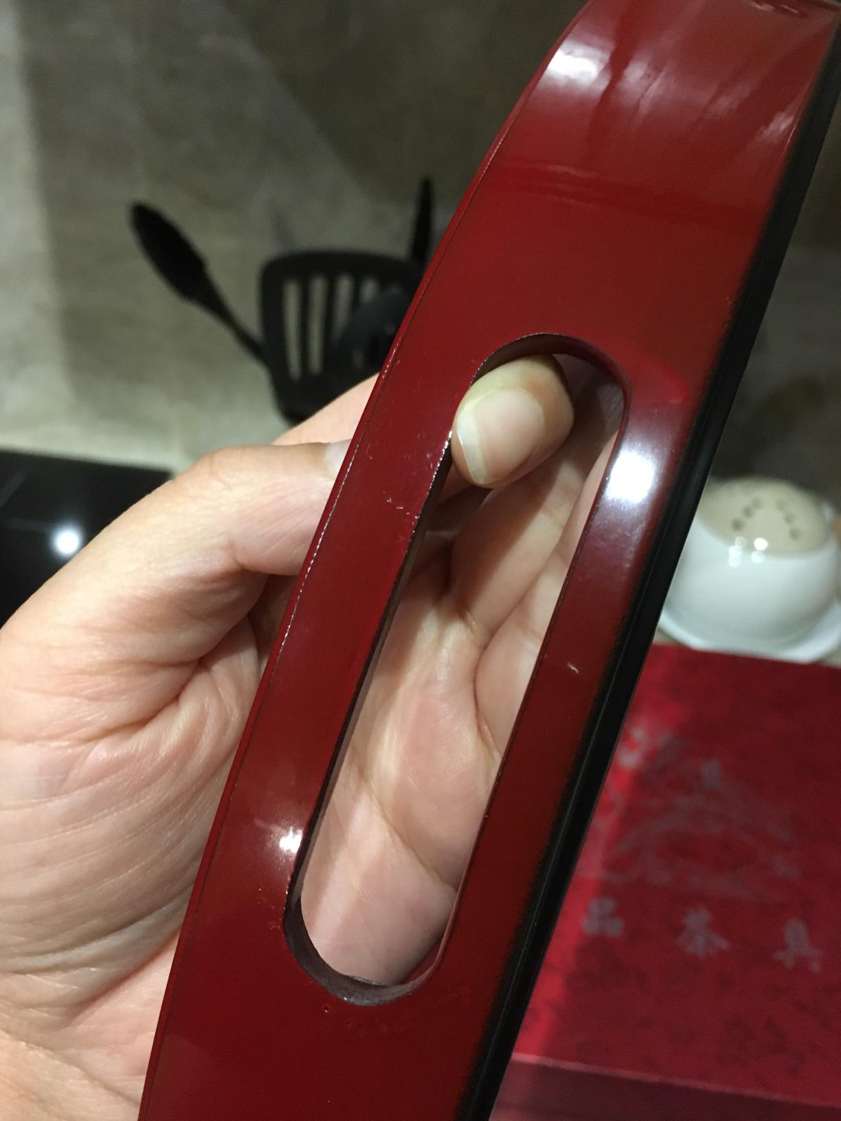 Kotobuki Red Lacquer Serving Tray, 13-1/2-Inch customer photo 2