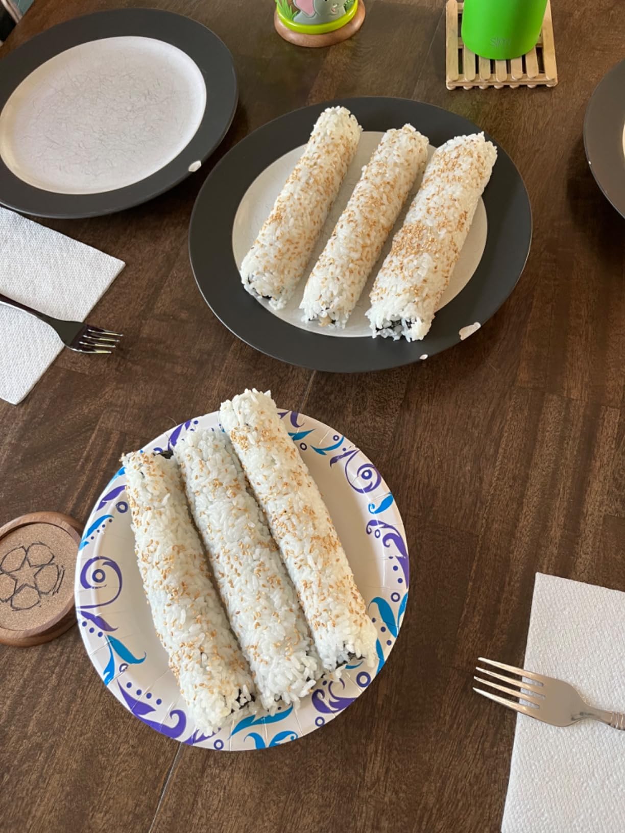 Global Grub DIY Sushi Making Kit - Sushi Kit With Ingredients - Sushi Rice, Nori Sushi Seaweed, Sushi Rice Seasoning, Sesame Seeds, Wasabi Powder - Bamboo Rolling Mat, Instructions, Makes 48 Pieces customer photo 1