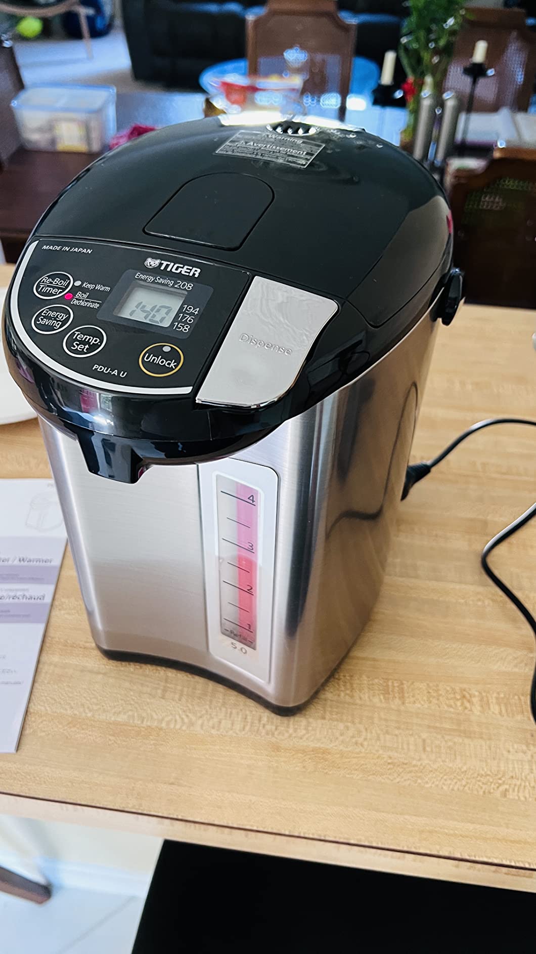 Tiger PDU-A40U Electric Water Boiler and Warmer (135 oz, Black) customer photo 2