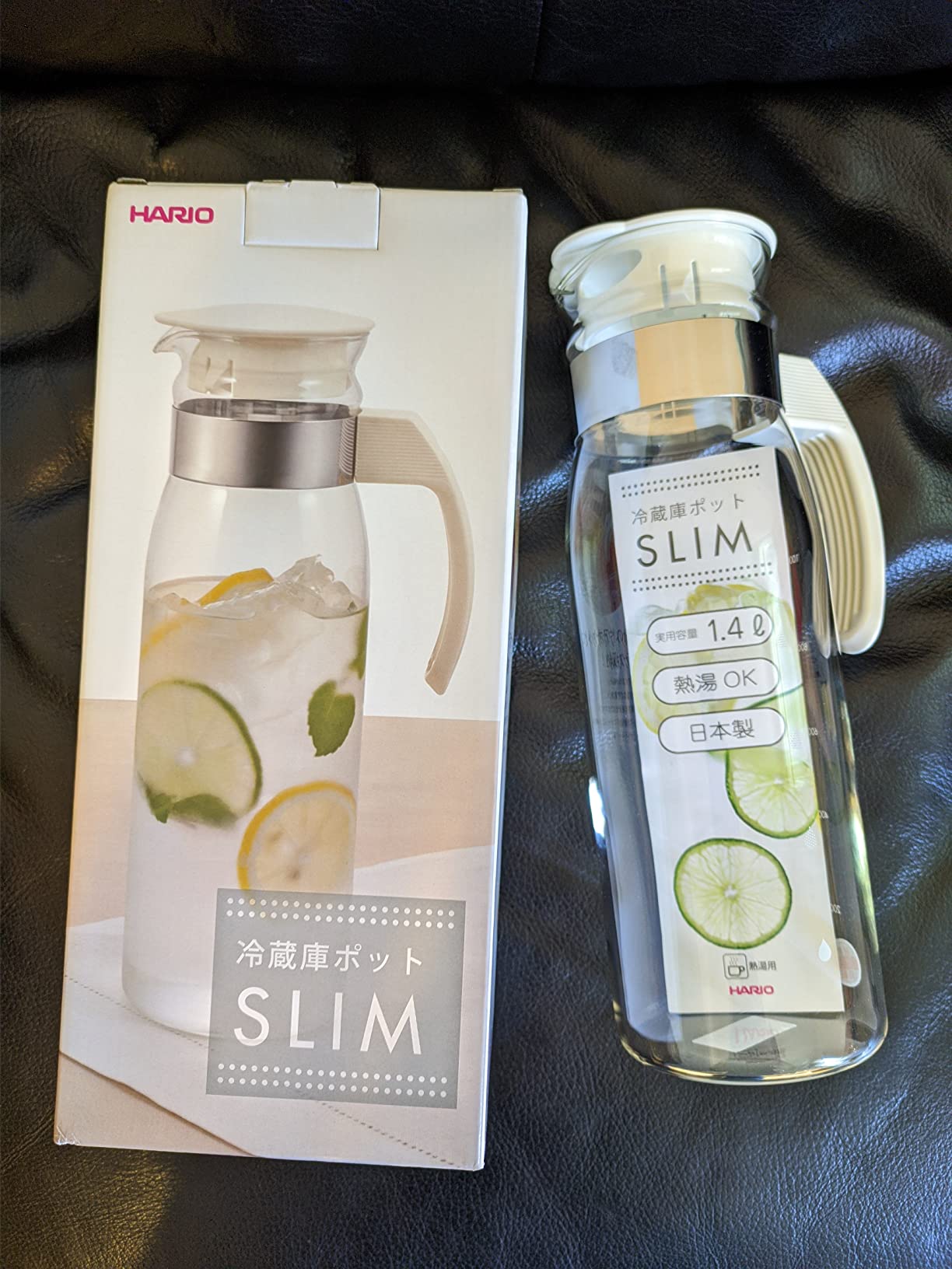 Hario Slim Water Jug, 1400ml, White customer photo 2