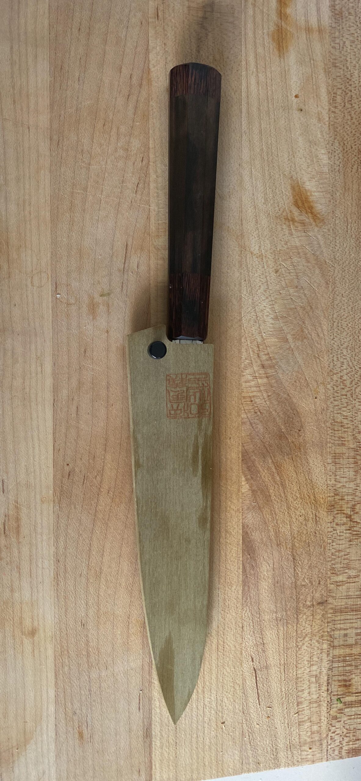 Yoshihiro 46 Layers VG10 Hammered Damascus Petty Japanese Utility Knife Rosewood Handle (6