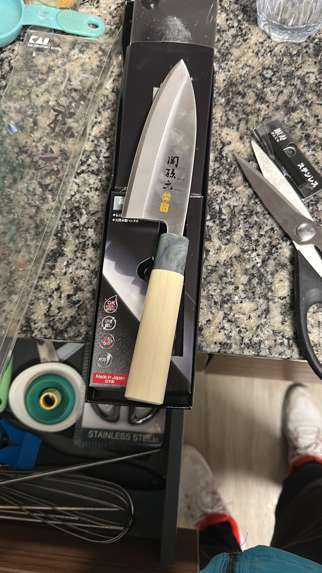 Kai Corporation KAI AK5063 Deba Knife Seki Magoroku Ginju, Stainless Steel, 6.5 inches (165 mm), Made in Japan customer photo 2