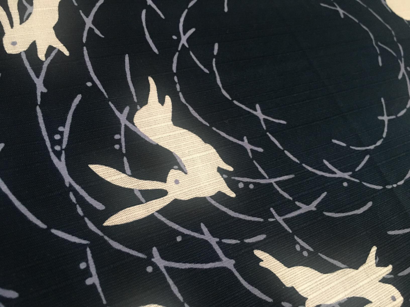 Maeda-senkou Furoshiki - Japanese Wrapping Cloth (Moon Dancing Rabbit) - 19 x 19 inches customer photo 1