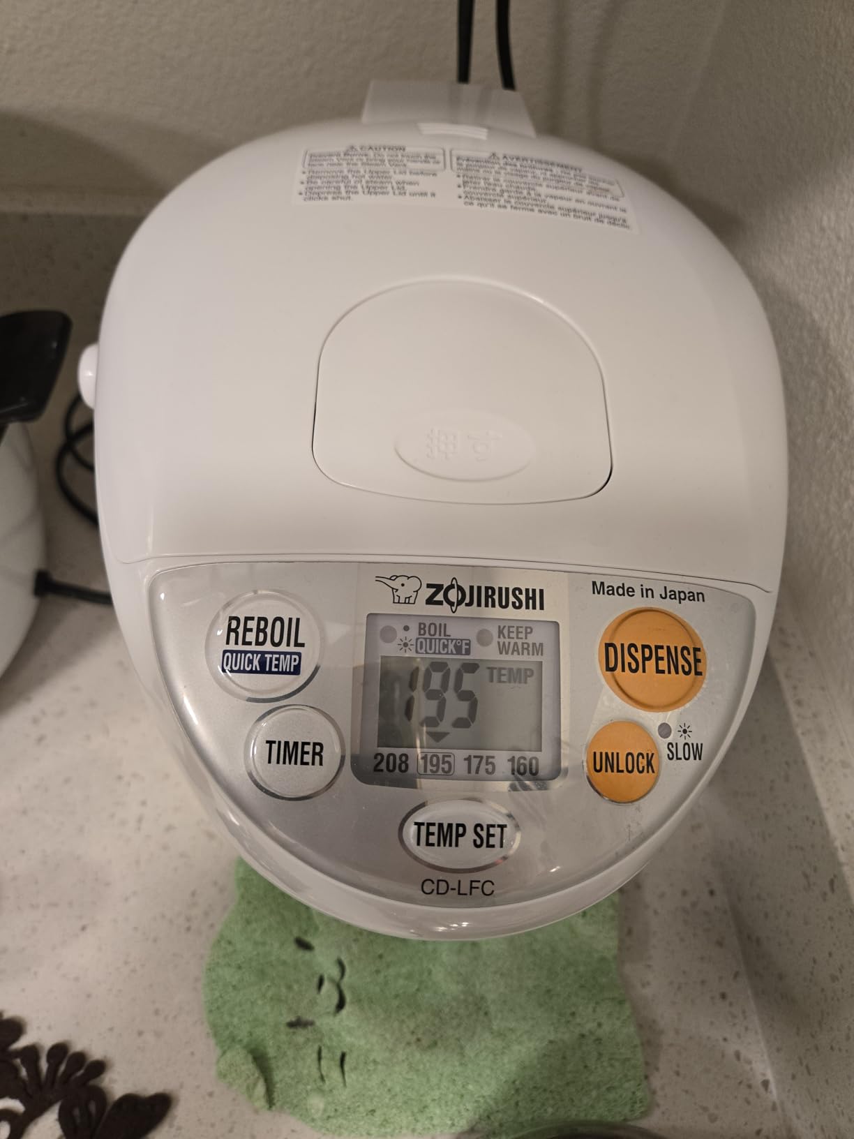 Zojirushi CD-LFC30 Panorama Window Micom Water Boiler and Warmer, 101 oz/3.0 L, White customer photo 1