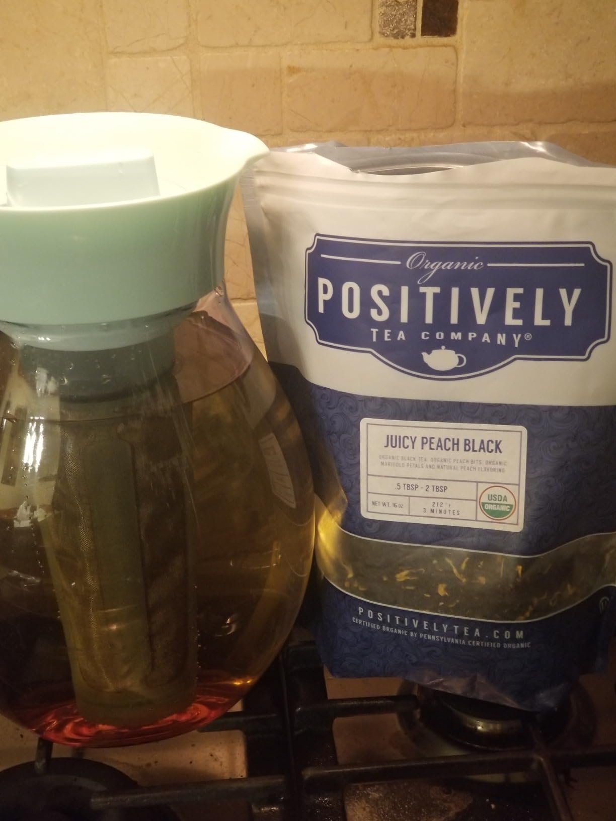 Primula The Big Iced Tea Maker and Infuser, Plastic Beverage Pitcher with Leak Proof, Airtight Lid, Fine Mesh Reusable Filter, Made without BPA, Dishwasher Safe, Green customer photo 2