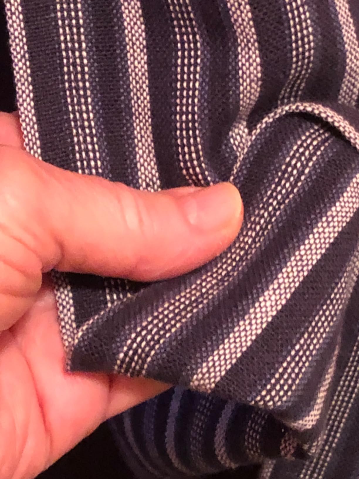 Narumi Vertical Stripe Navy Blue Cotton Cloth Japanese Noren Long Type Curtain Tapestry, 170 x 85 cm customer photo 2