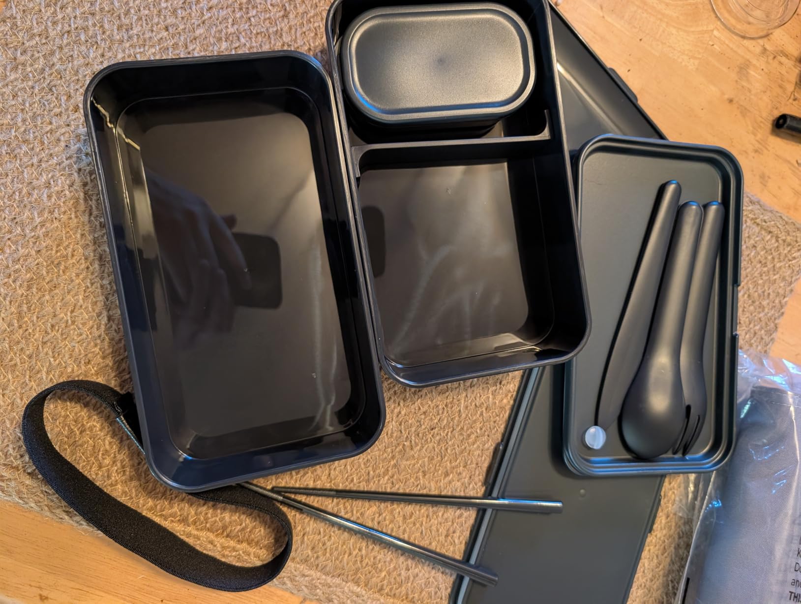 Bentoheaven Premium Bento Box Adult Lunch Box with Compartments for Women & Men, Set of Utensil & Chopsticks & Dip Container, Cute Japanese Kids Bento Lunch Box, Microwavable (Symph Onyx) customer photo 5