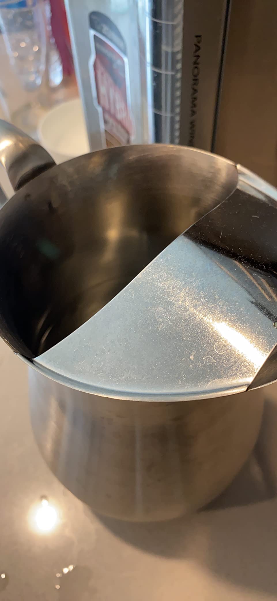 Service Ideas WPB2BS Water and Cold Beverage Pitcher with Built-in Ice Guard, Bell Shaped, 2 Liter (66.6 ounces), Dishwasher Safe, Brushed Stainless Steel customer photo 2