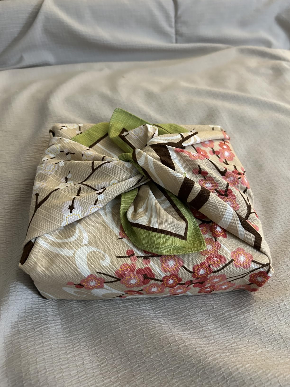 Furoshiki Wrapping Cloth Plum Blossoms and Birdies Motif Japanese Fabric 50cm customer photo 1