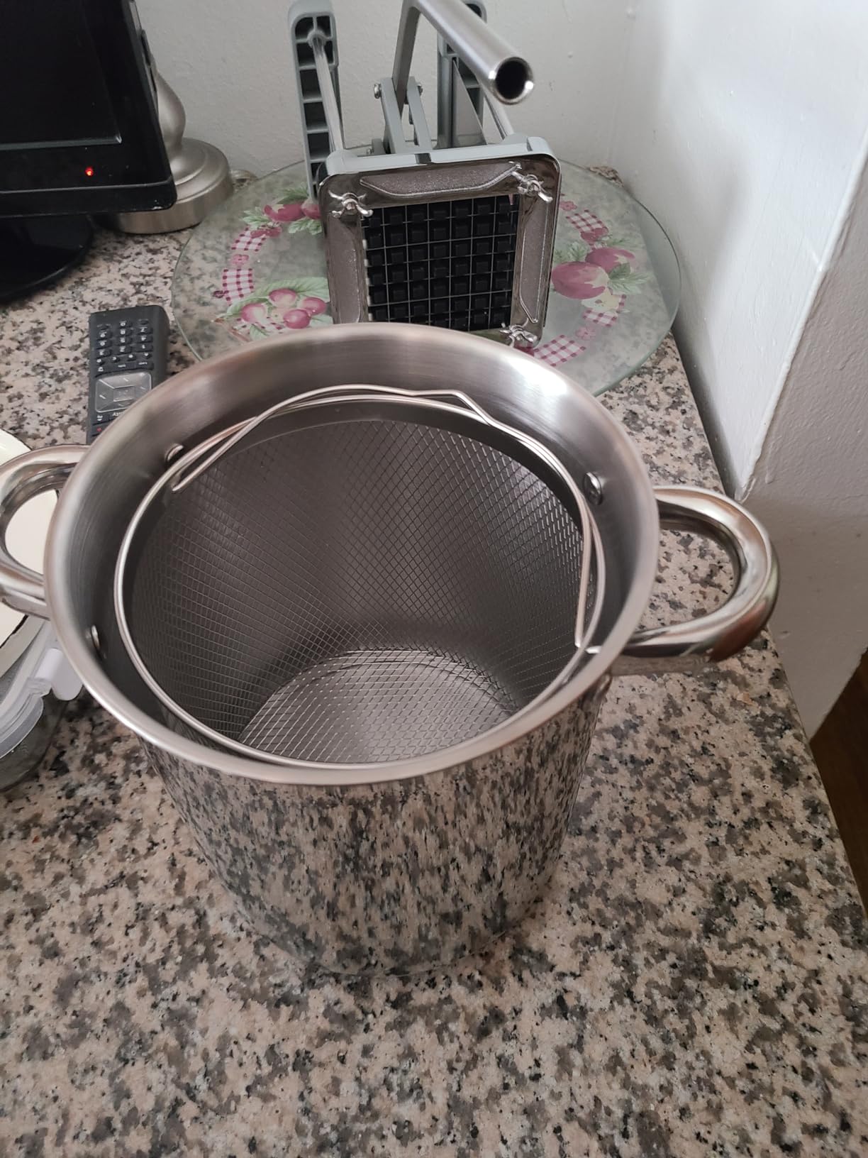 Cook N Home Deep Fryer Pot, Japanese Tempura Small Stainless Steel Deep Frying Pot, 304 Stainless Steel with Oil Drip Drainer Rack, Glass Lid, 6.3 inch/ 4Quart, for Kitchen French Fries, Chicken customer photo 2