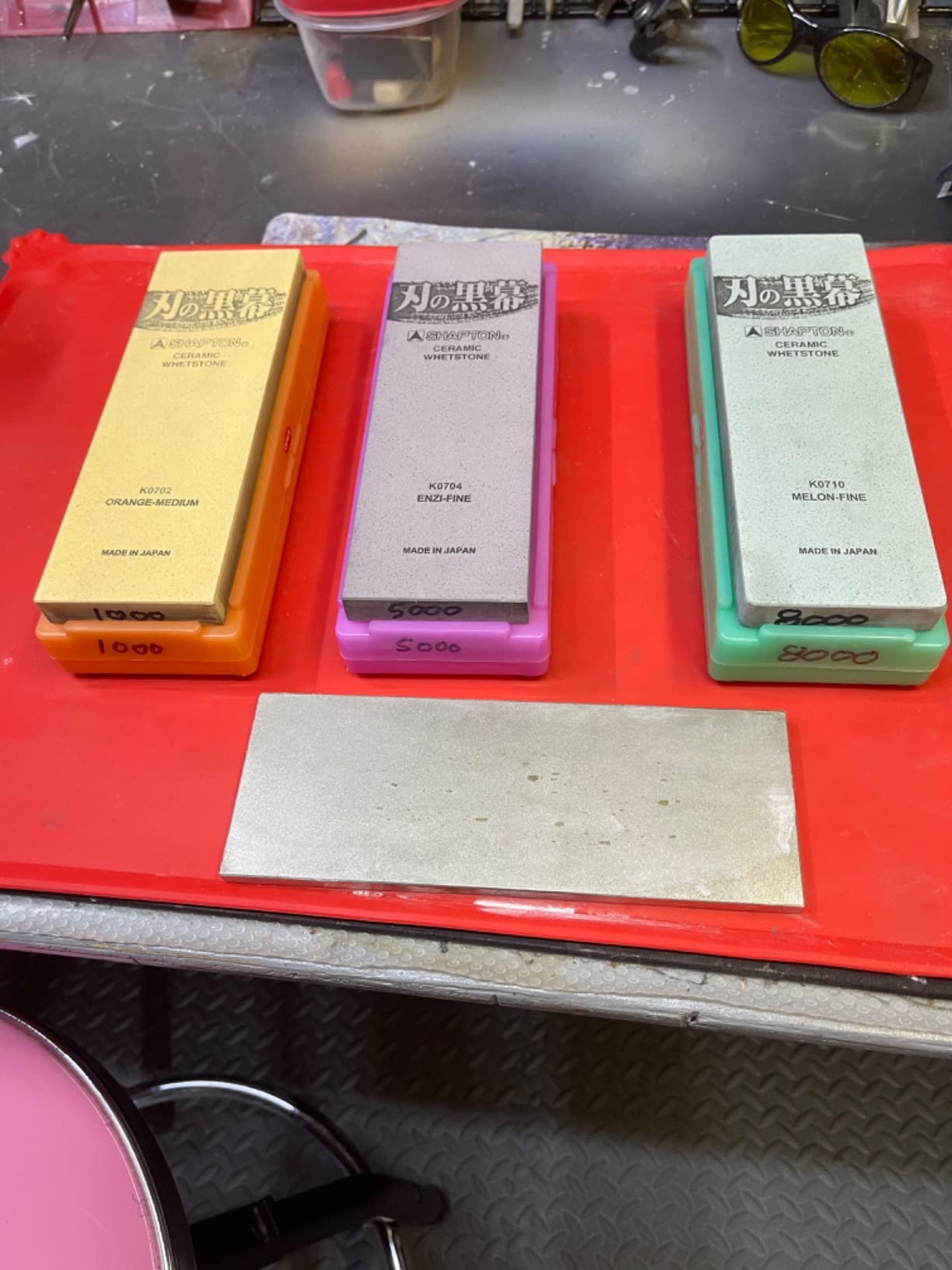 SHAPTON Ha No Kuromaku Ceramic Whetstone (A-set) Medium Grit (#1000) + Fine Grit (#5000) customer photo 1