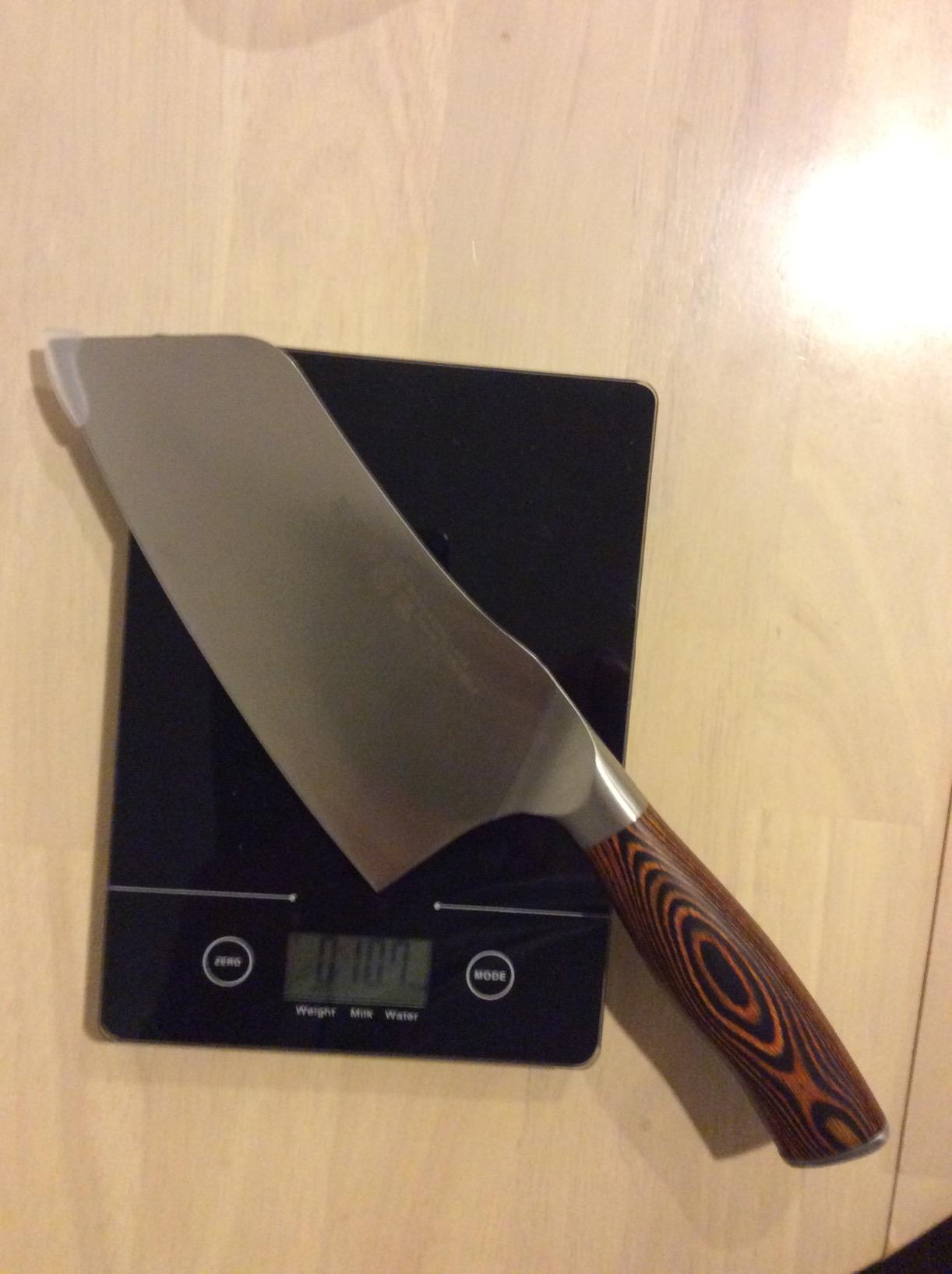 TUO Vegetable Cleaver Knife, Chinese Chef Knife 7 inch Meat Cleaver with Pakkawood Handle, Stainless Steel Butcher Chopper for Home Kitchen - Fiery Phoenix Series customer photo 1