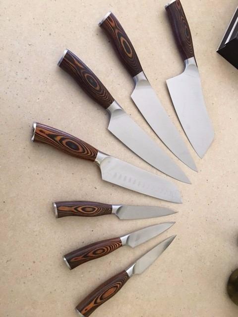 TUO Utility Knife, 5 inch Small Kitchen Knife for Paring & Slicing, with Ergonomic Pakkawood Handle, High Carbon German Stainless Steel - Fiery Phoenix Series customer photo 1