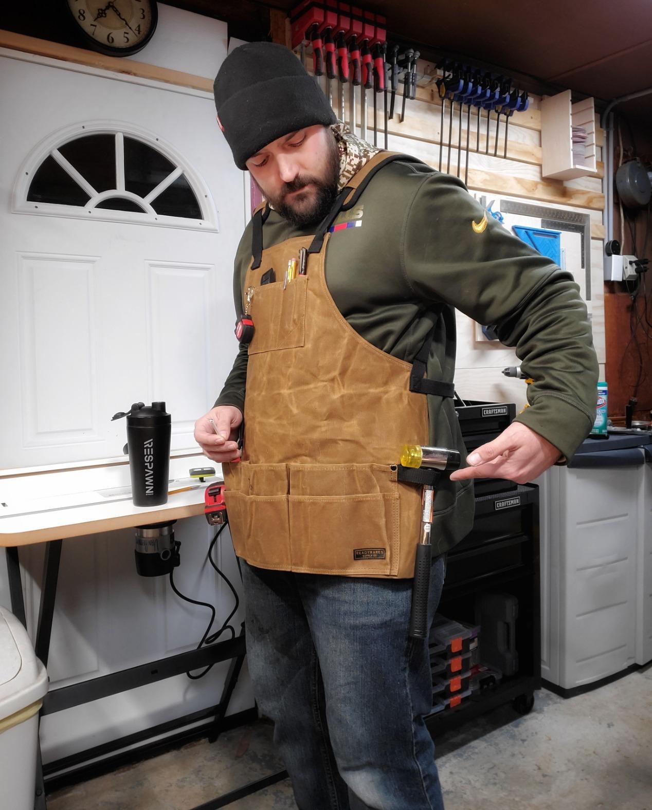 Readywares Waxed Canvas Tool Apron, Carpenter Aprons, Woodworking Aprons customer photo 2