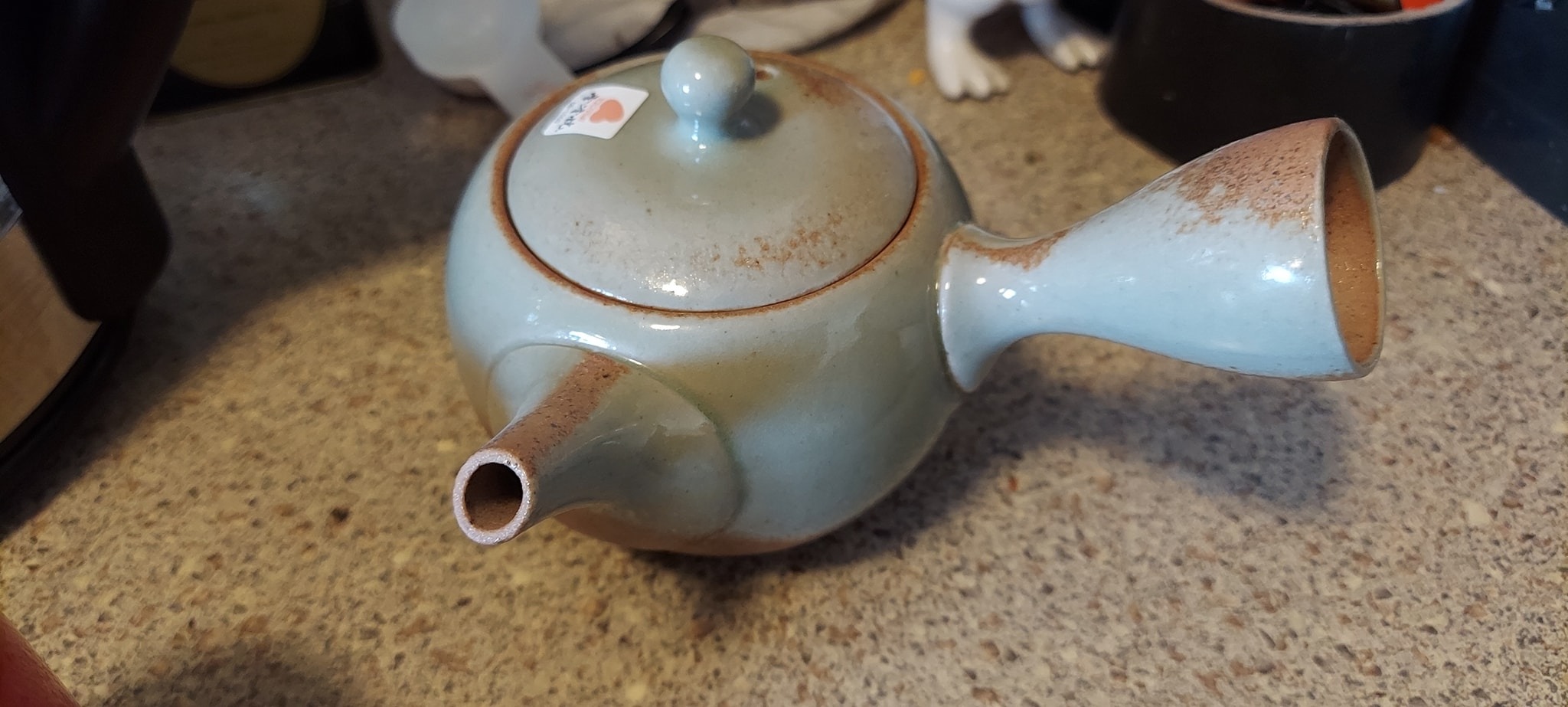 Tokoname Y715 Isshin Ash Glazed Round Teapot, Tea, 8.1 fl oz (230 ml) customer photo 2