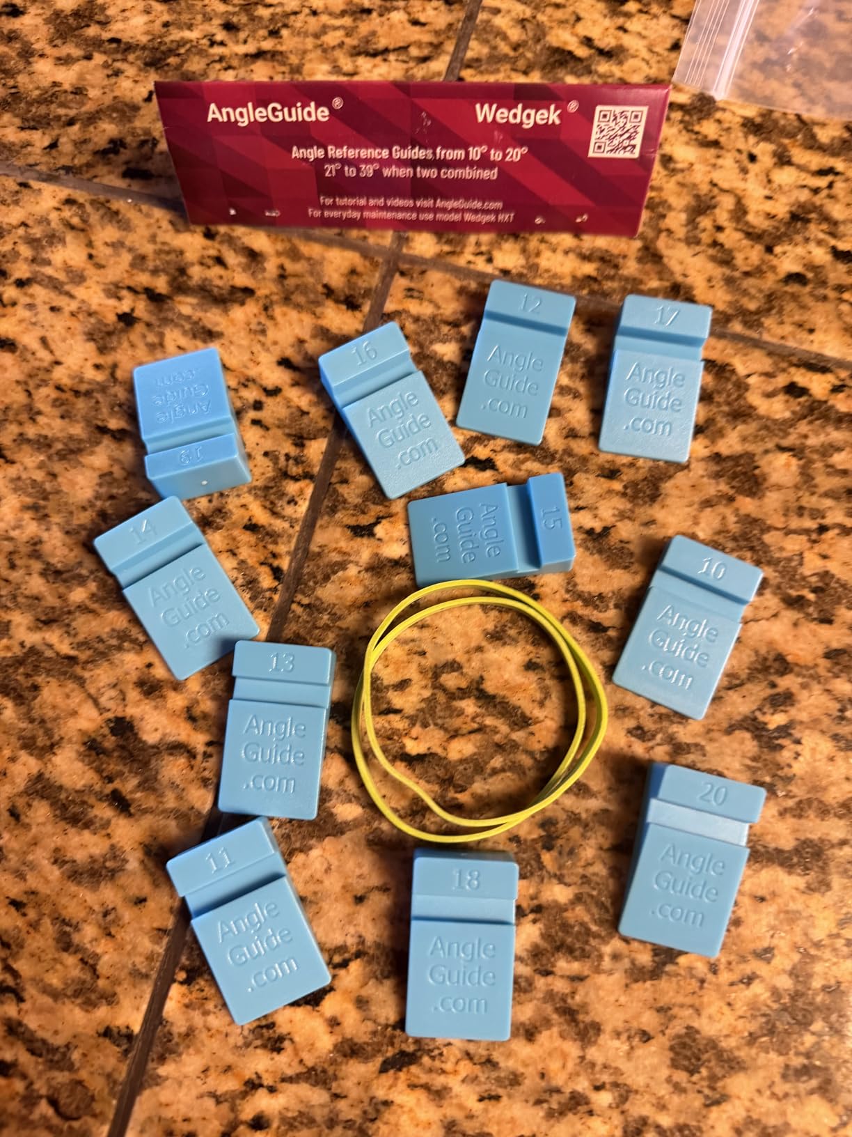 AGM Angle Wedges for Sharpening Knives 10 to 20 degrees, Blue customer photo 1