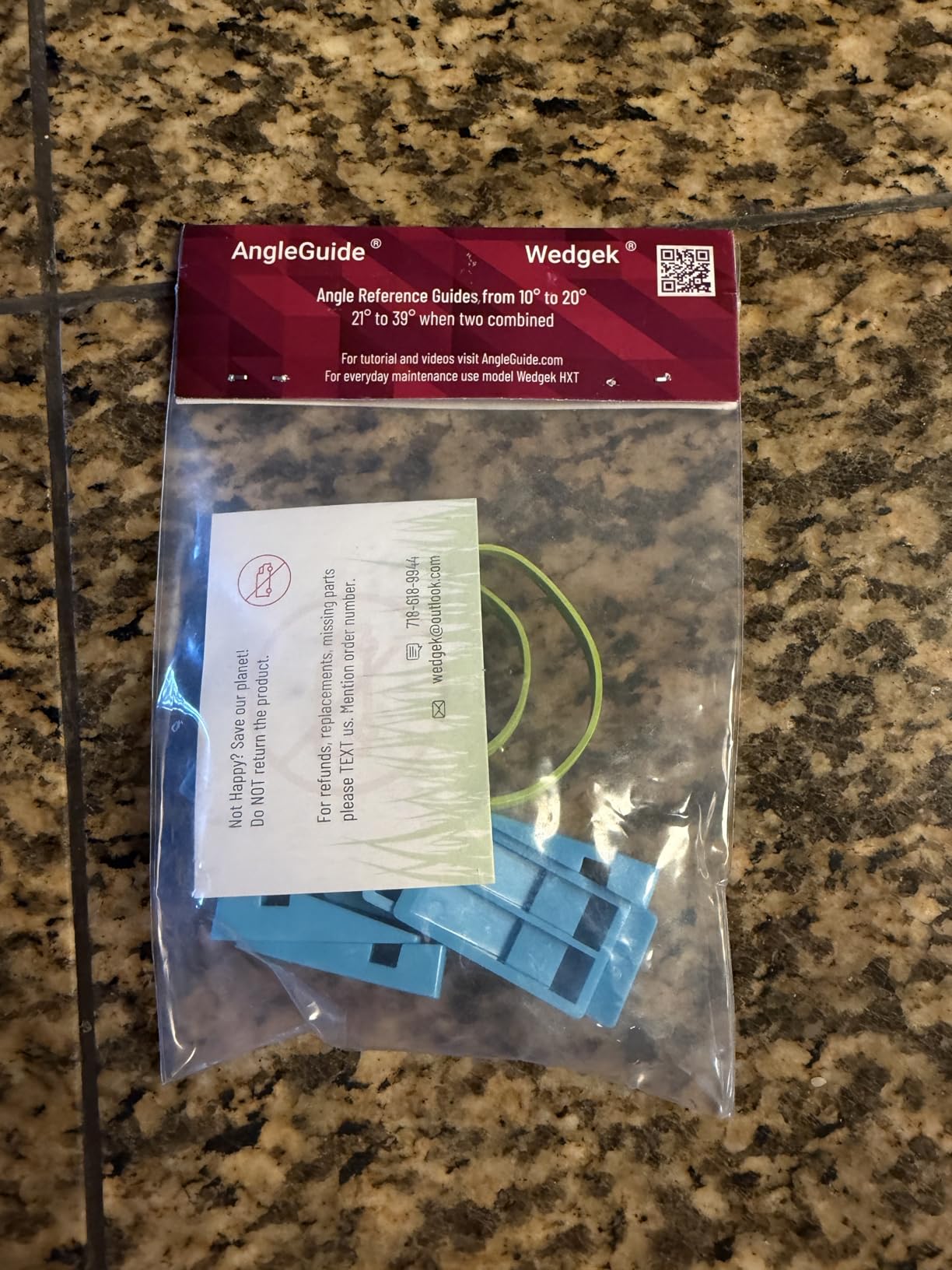 AGM Angle Wedges for Sharpening Knives 10 to 20 degrees, Blue customer photo 2