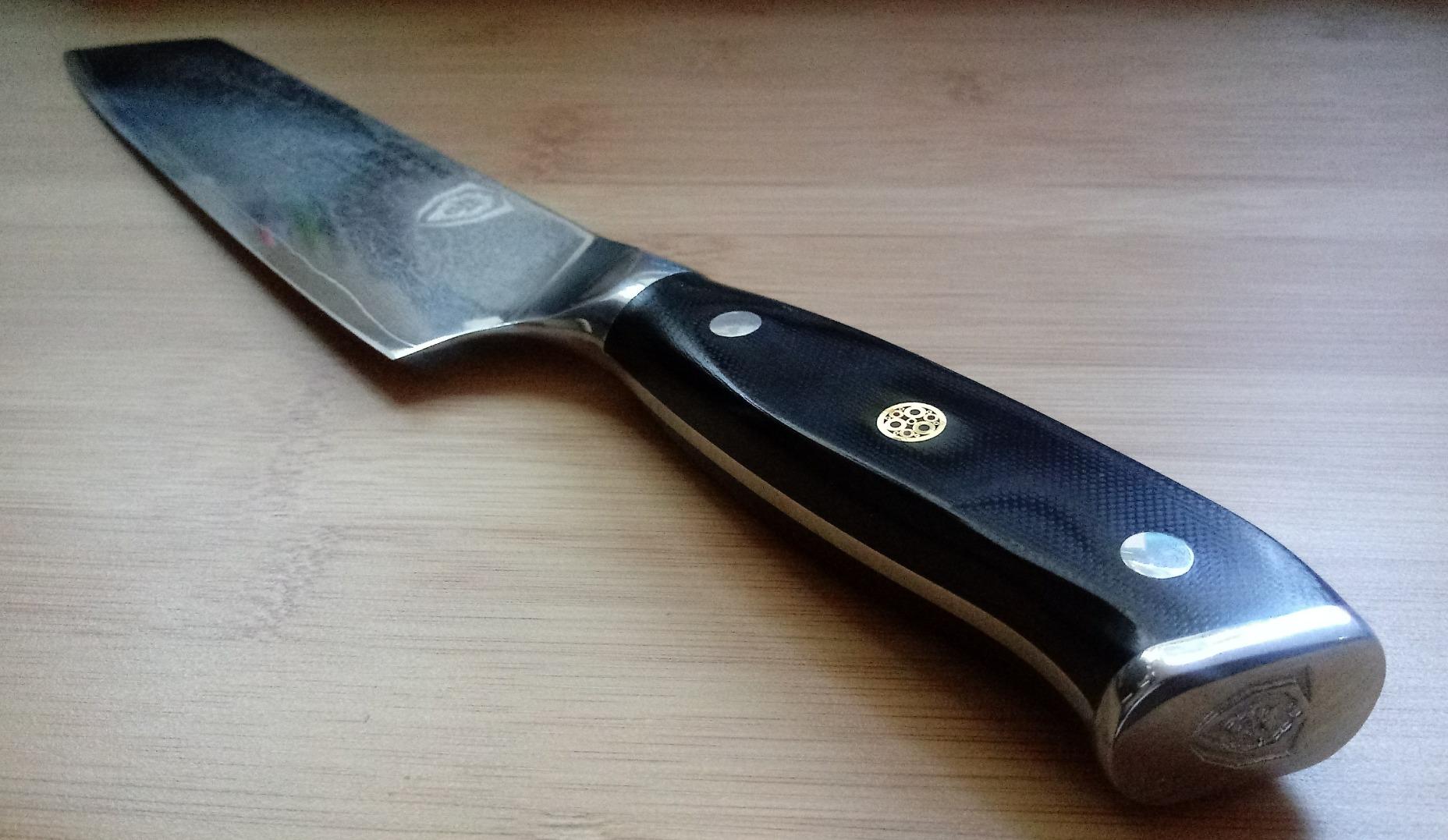 Dalstrong Kiritsuke Chef Knife - 8.5 inch - Shogun Series Elite - Damascus - Japanese AUS-10V Super Steel Kitchen Knife - Premium Black G10 Handle - Razor Sharp Knife - Chef's Knife - w/Sheath customer photo 2