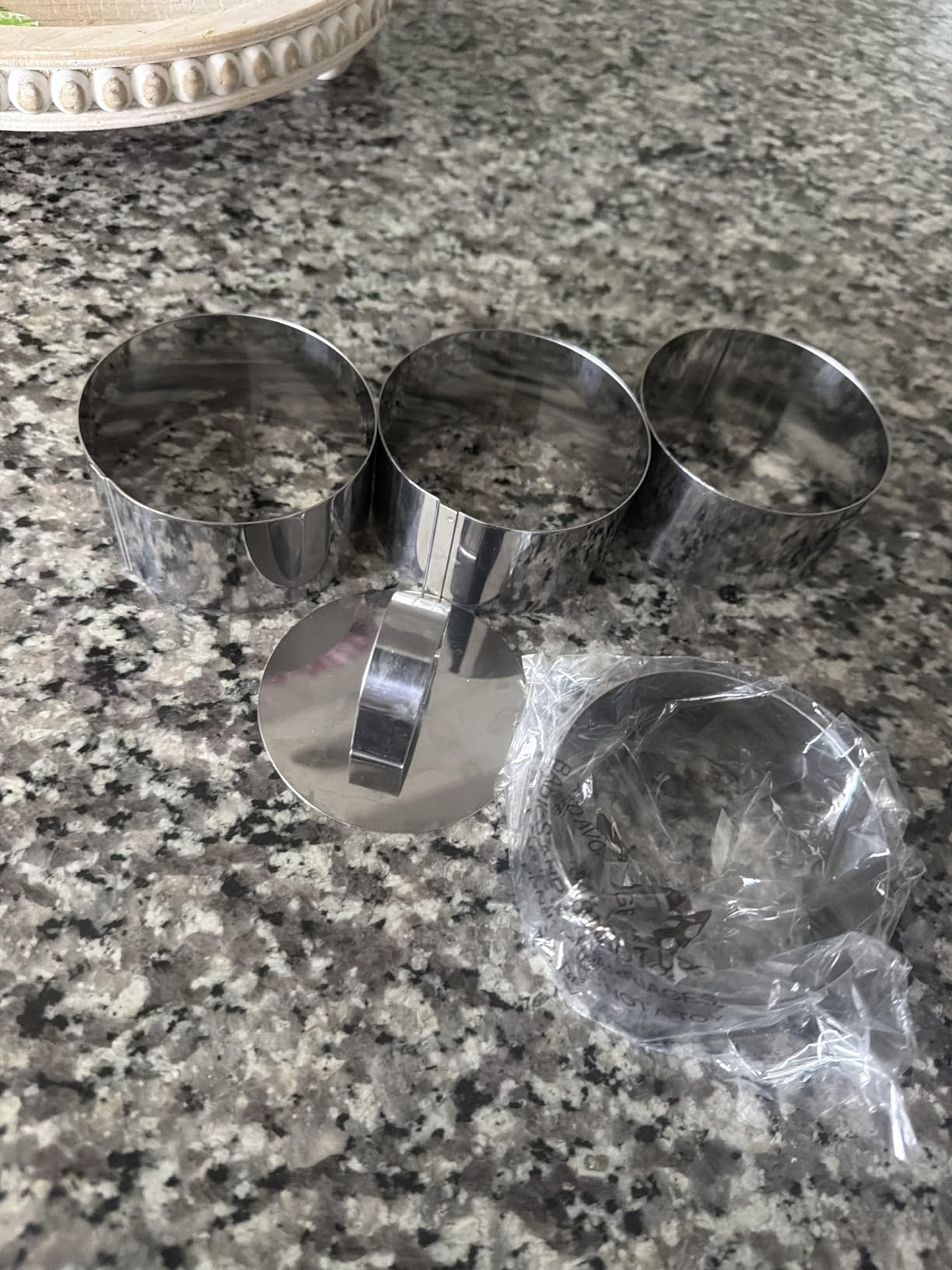 HULISEN Set of 5 Cake Ring Mold, Stainless Steel 3
