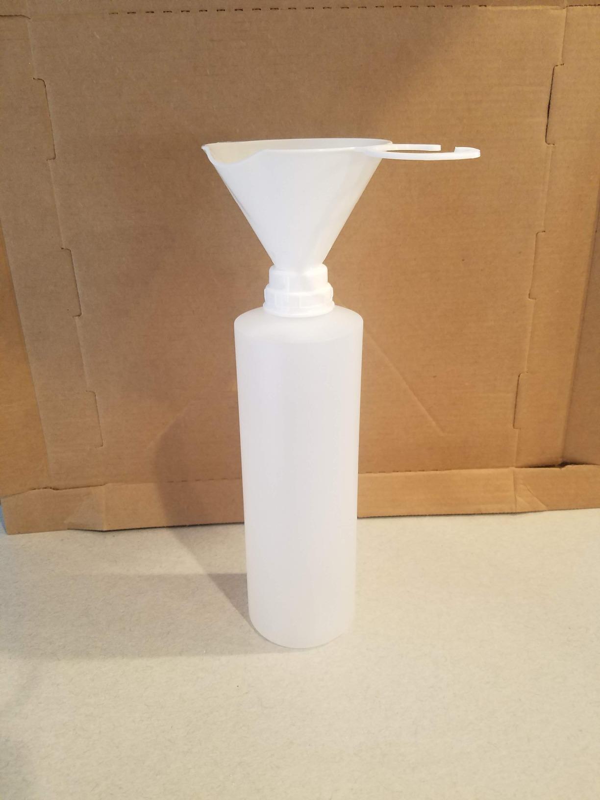 2 Pack Refillable 16 Ounce HDPE Squeeze Bottles With Push/Pull Button Top Dispenser Caps-Great For Lotions, Shampoos, Conditioners and Massage Oils-Includes our patented thread-on funnel customer photo 2