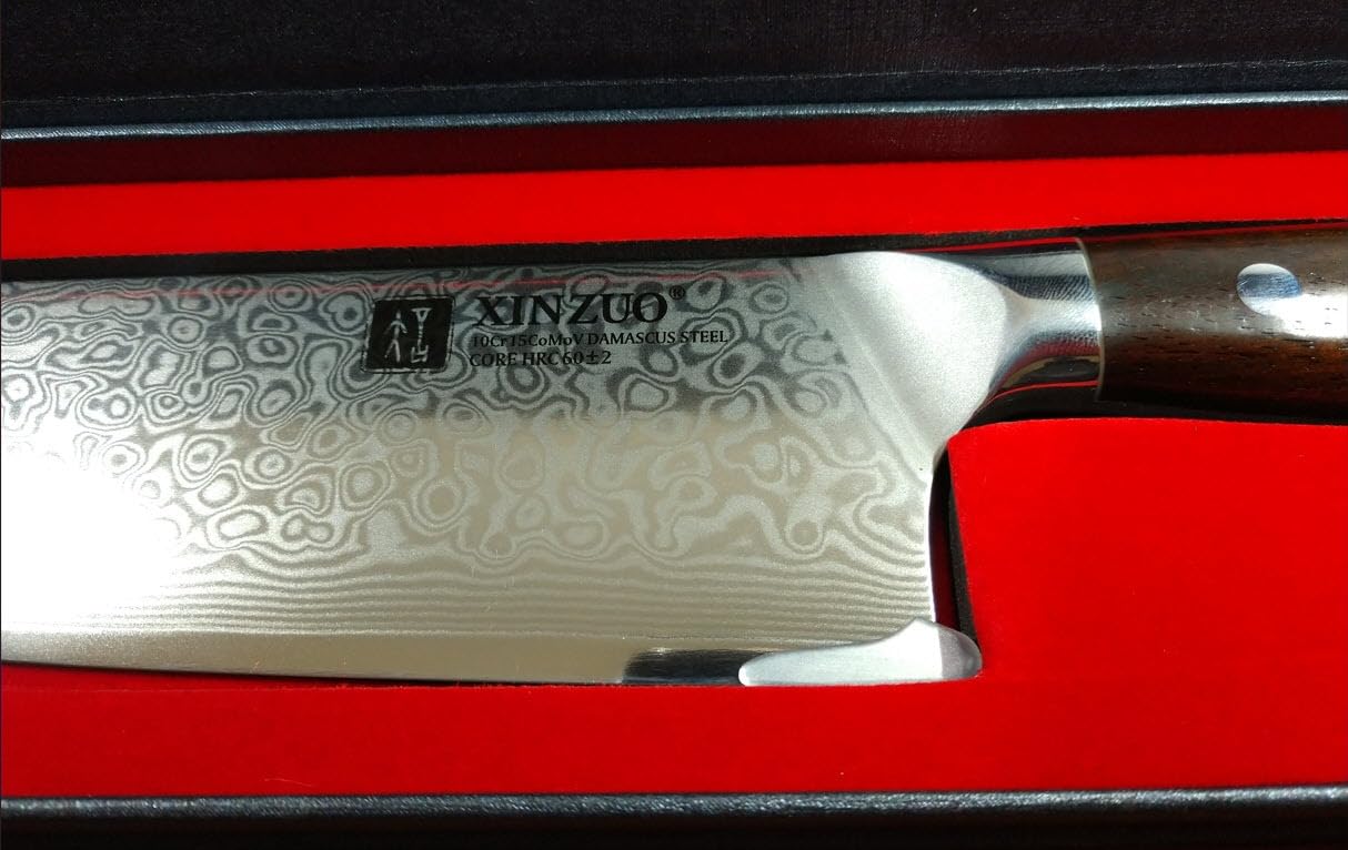 XINZUO 10 Inch Damascus Chef Knife Kitchen Knife Sharp Gyuto Knife Stainless Steel Fashion Professional Chef's Knife with Rosewood Handle customer photo 1