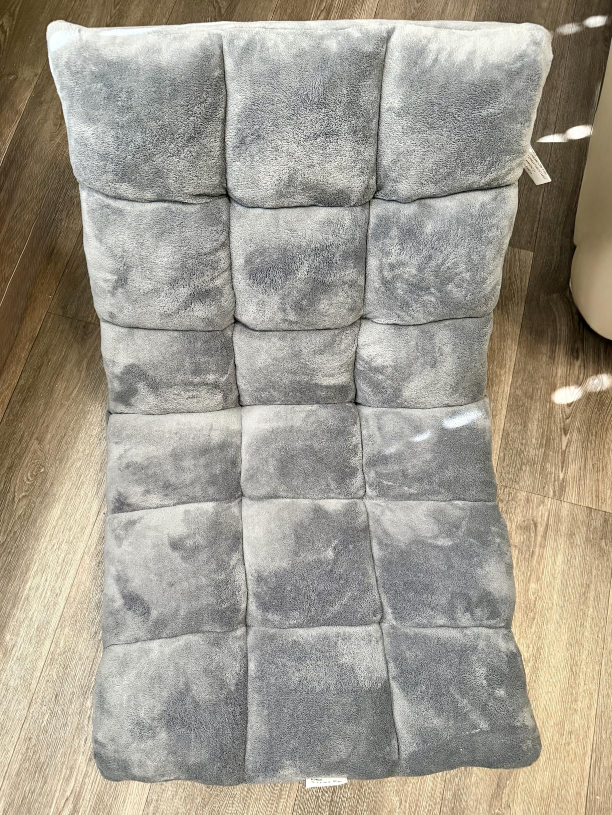 Giantex Folding Floor Chair with Back Support, 14 Adjustable Position, Padded Sleeper Bed, Couch Recliner, Gaming Floor Chairs for Adults, Meditation, Living Room (Grey) customer photo 1