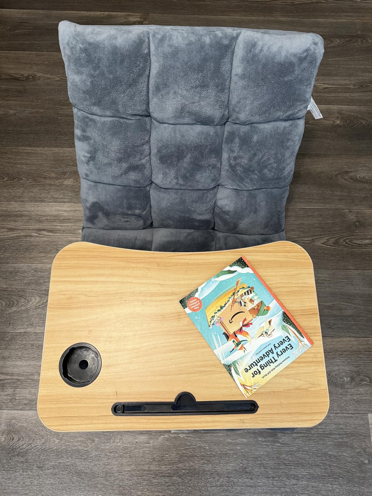 Giantex Folding Floor Chair with Back Support, 14 Adjustable Position, Padded Sleeper Bed, Couch Recliner, Gaming Floor Chairs for Adults, Meditation, Living Room (Grey) customer photo 2