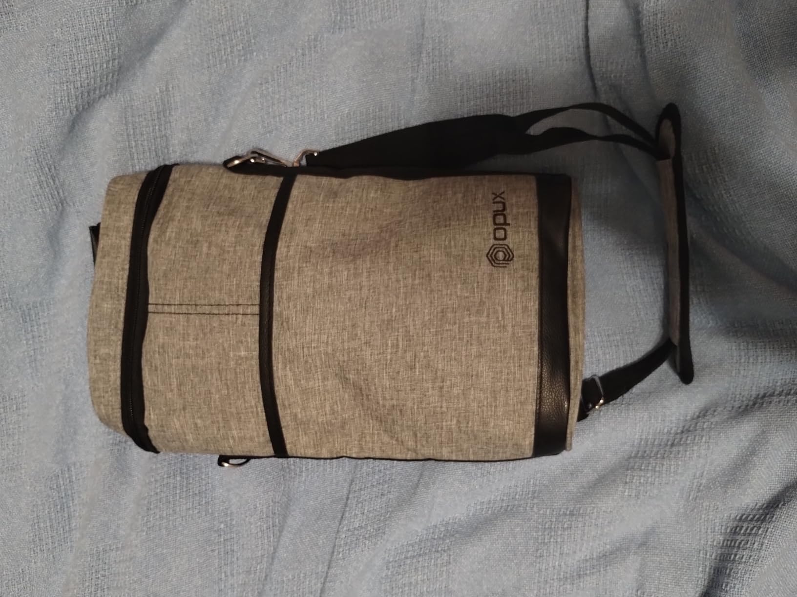 OPUX 2 Bottle Wine Carrier Tote, Insulated Leakproof Wine Cooler Bag, Wine Travel Bag Tote for Picnic BYOB Beach, Portable Wine Bottle Carrying Case, Gift for Wine Lover Women Men Christmas, Dark Grey customer photo 1