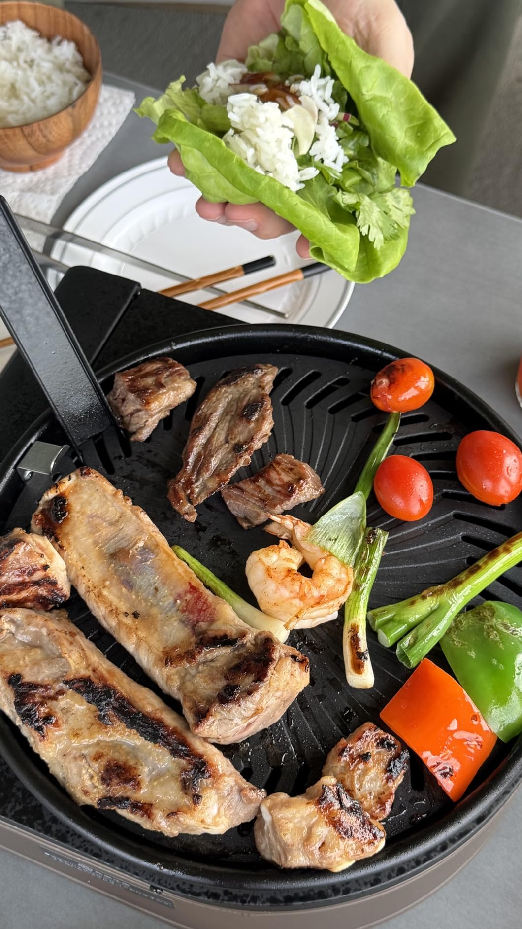 Smokeless YAKINUKU, Korean BBQ Grill YAKIMARU CB-SLG-1 W/Spare Grill Plate customer photo 2
