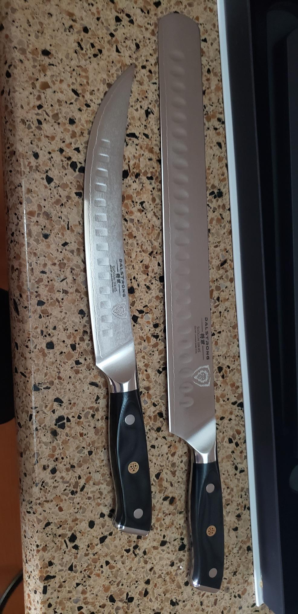 DALSTRONG Butcher Knife - 10 inch - Shogun Series ELITE - Japanese AUS-10V Super Steel - G10 Handle Cimitar Breaking Knife Gift - Vacuum Treated BBQ Brisket Knife - Sheath Included customer photo 2