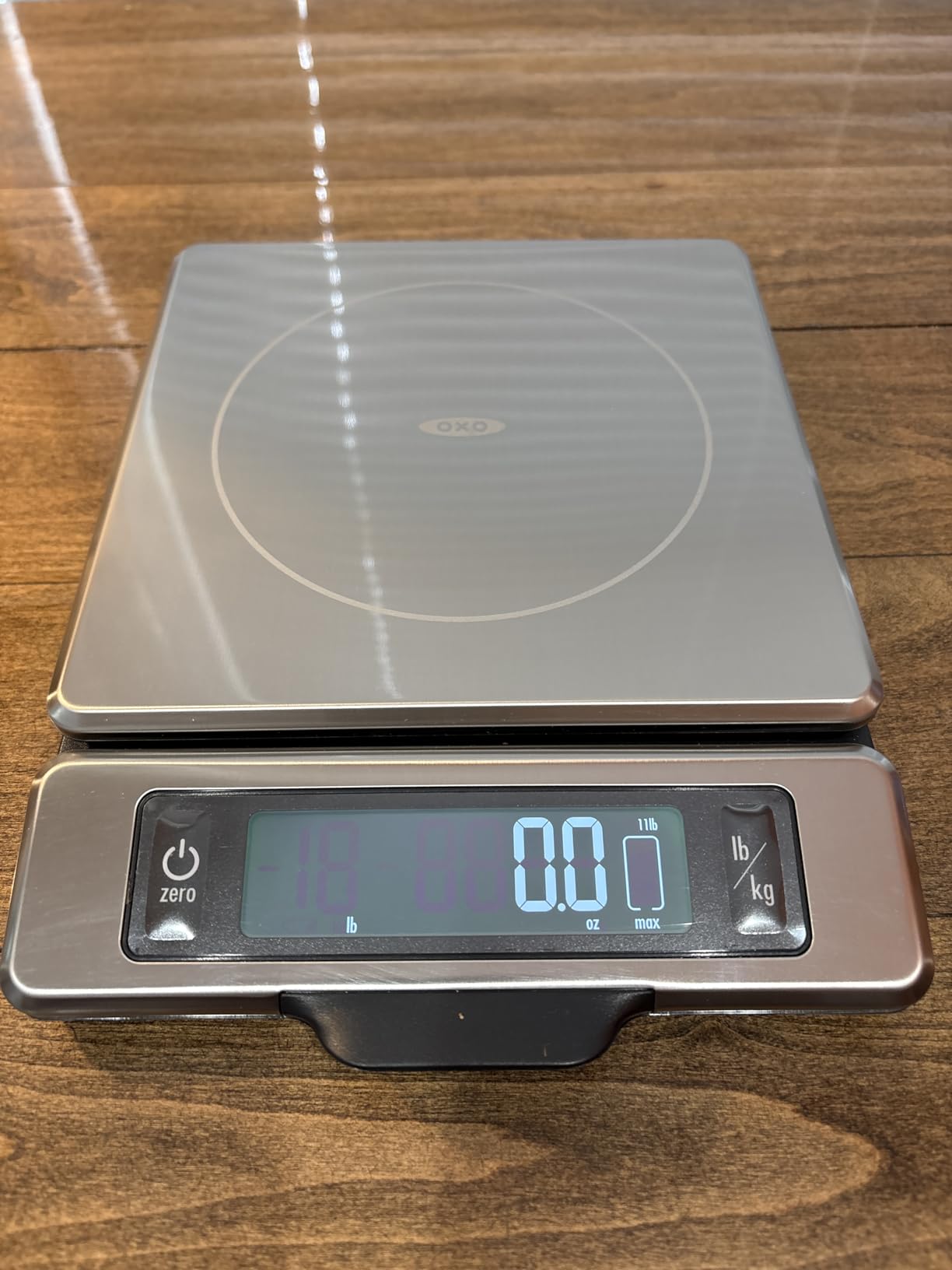 OXO Good Grips 11-Pound Stainless Steel Kitchen Scale with Pull-Out Display - Black customer photo 2