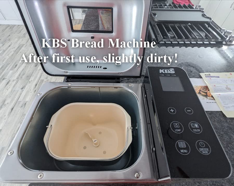 KBS Pro 710W 2LB Bread Maker, Stainless Steel 17-in-1 Smart Bread Machine with Healthy Ceramic Pan, Automatic Nut Dispenser, Tempered Glass Touch Panel, 3 Crust Colors, 15H Timer& Keep-Warm, Recipes customer photo 2
